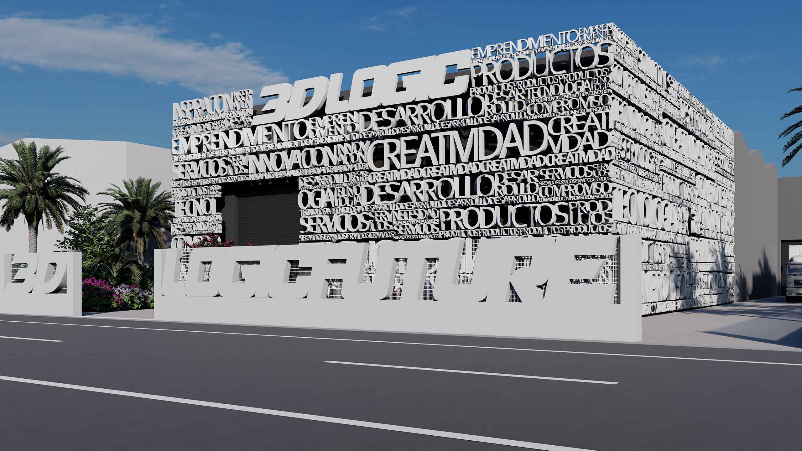 Diseño de la fachada de la compañía 3D Logic Future