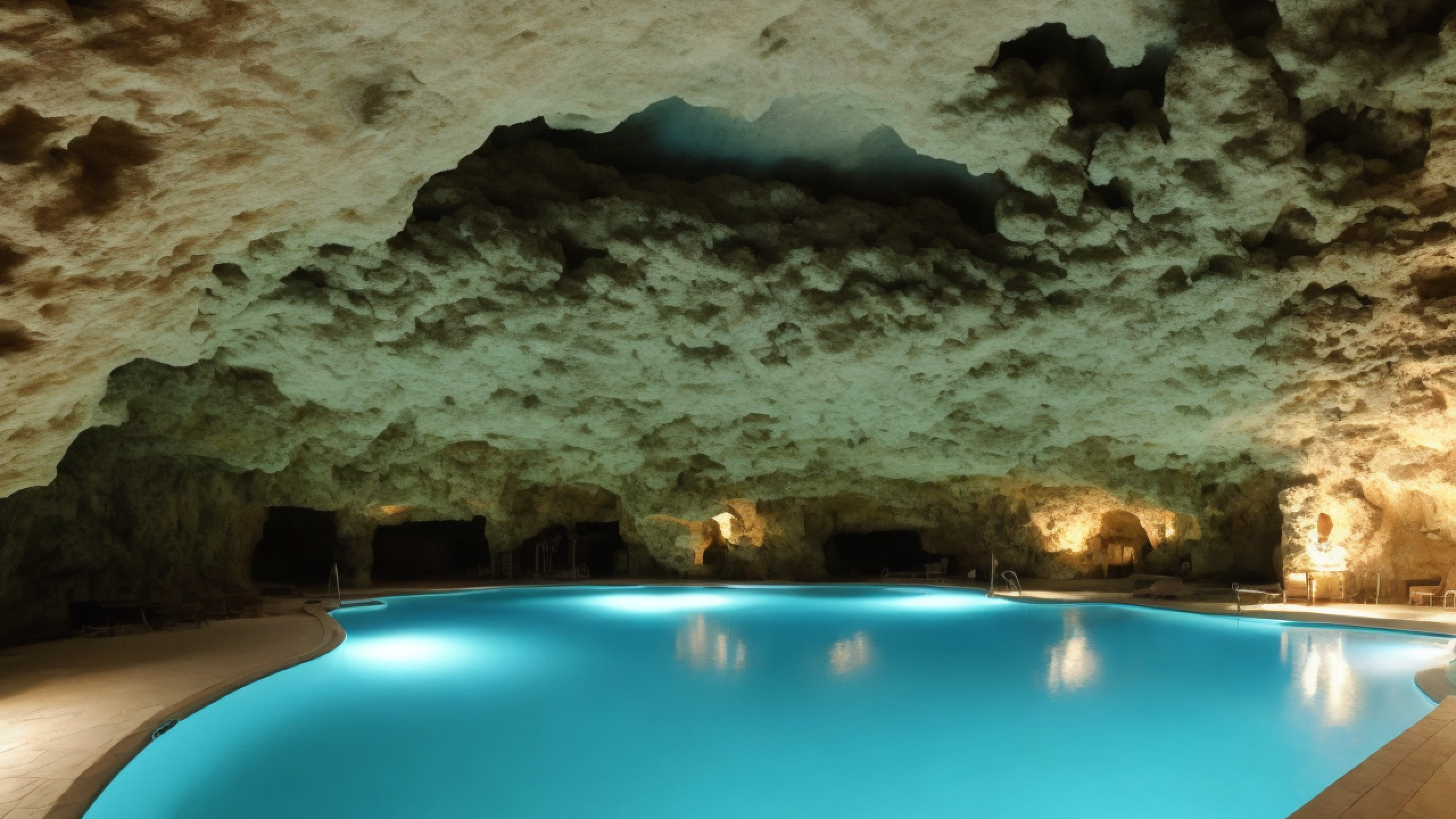 Una cueva natural con piscina