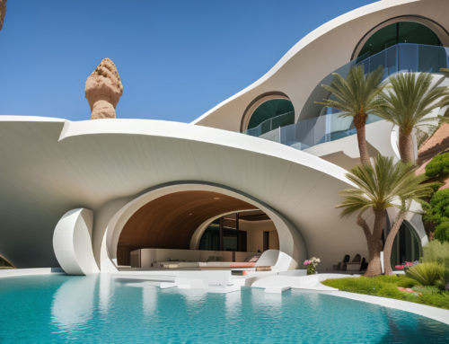 Diseño de una villa de lujo en el desierto