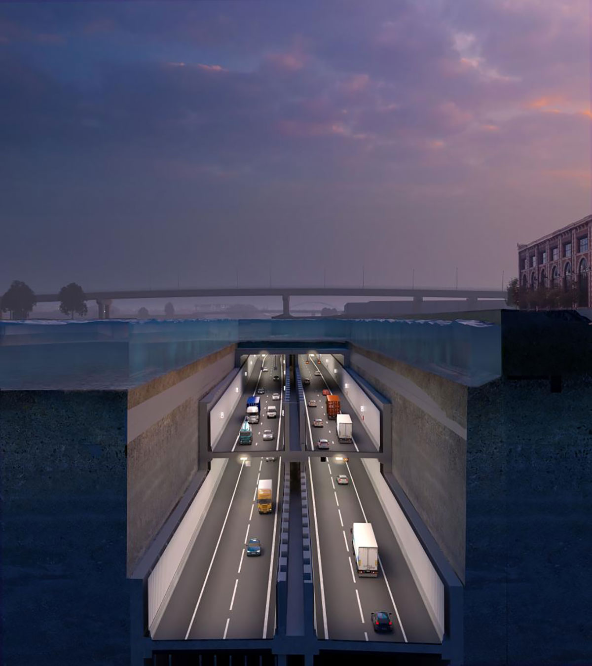 Ingeniería: túnel bajo el río Escalda, Amberes, Bélgica (+VÍDEO)