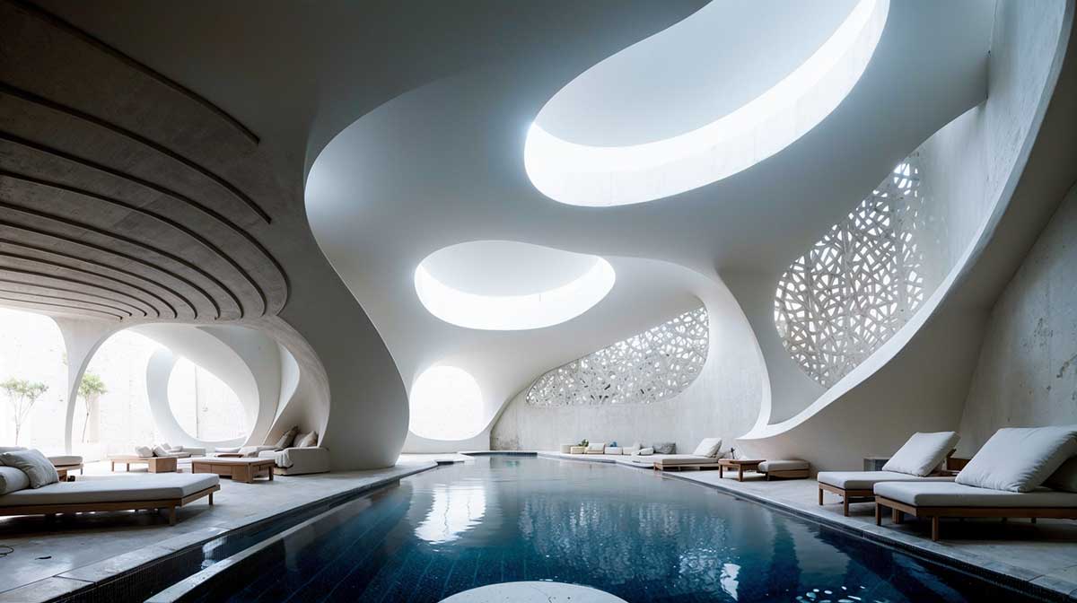 Diseño de un spa con arabescos