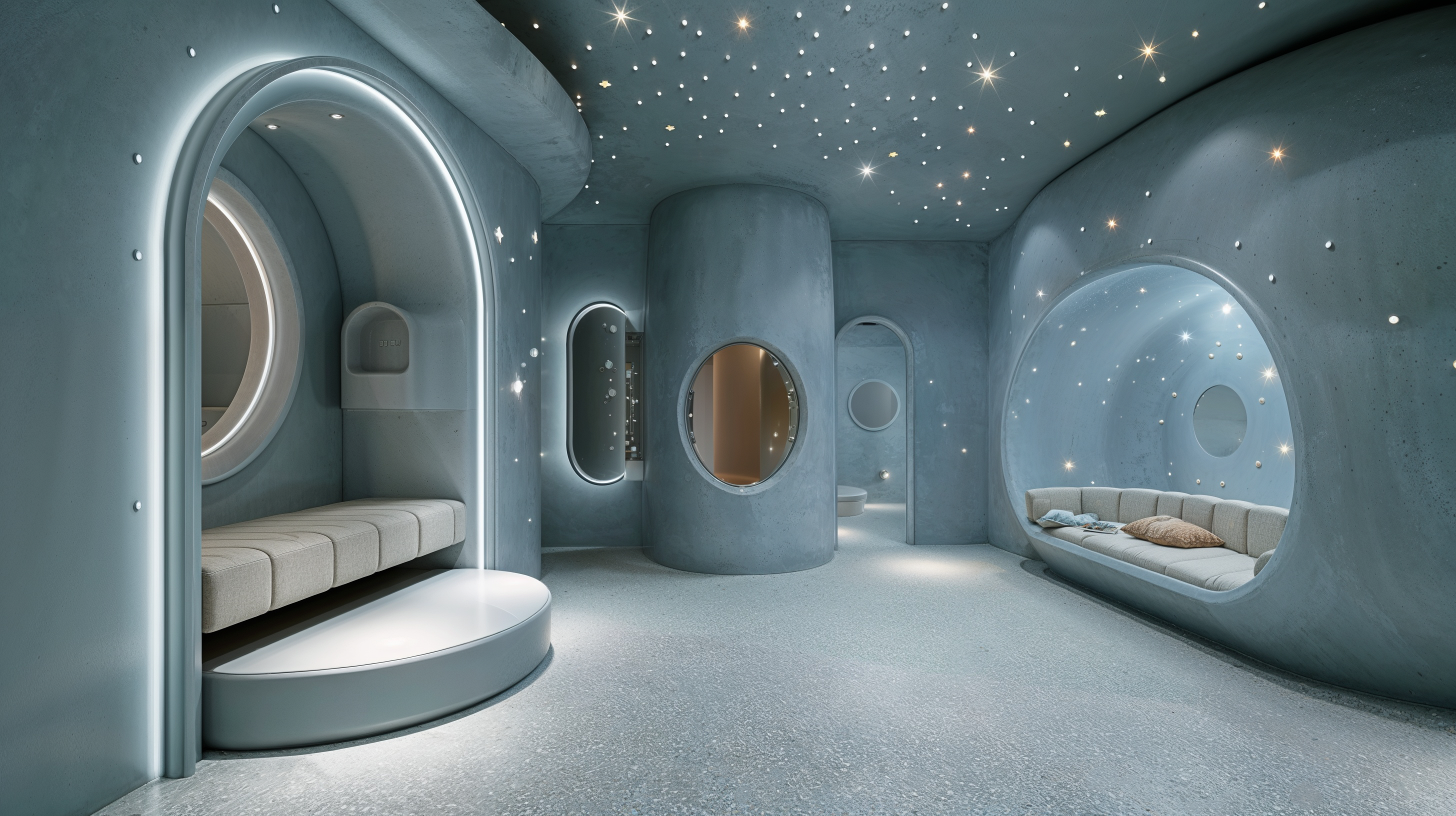 Capricho celeste, baño-spa en una villa árabe