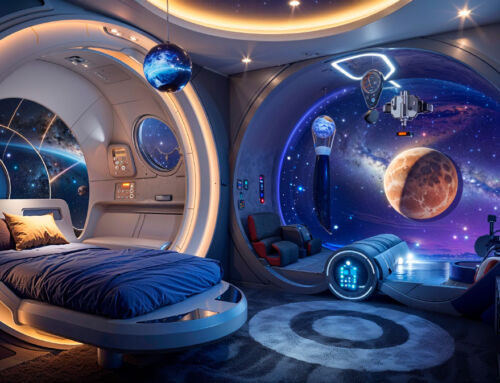 Un interiorismo galáctico para pequeños astronautas