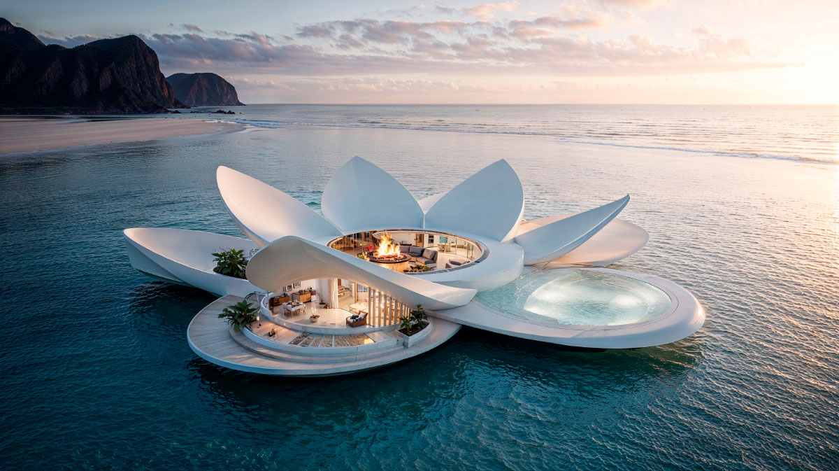 Lotus Resort, alojamiento de lujo sobre el mar