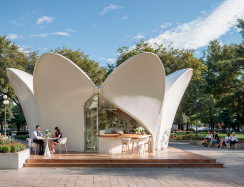 Un kiosko de cinco pétalos