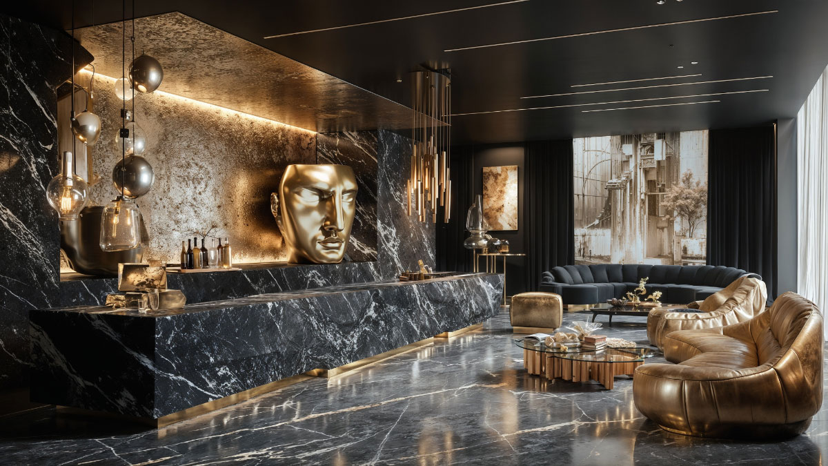 An-interior-design-of-dramatic-contrasts-C Un interiorismo de contrastes dramáticos