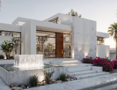 Arquitectura de una villa en el Mediterráneo