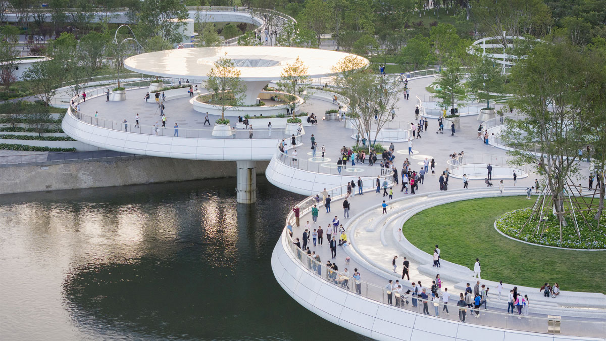 The-Jiaozi-Pedestrian-Bridge_-Chengdu_-China-C El puente peatonal Jiaozi, Chengdu, China