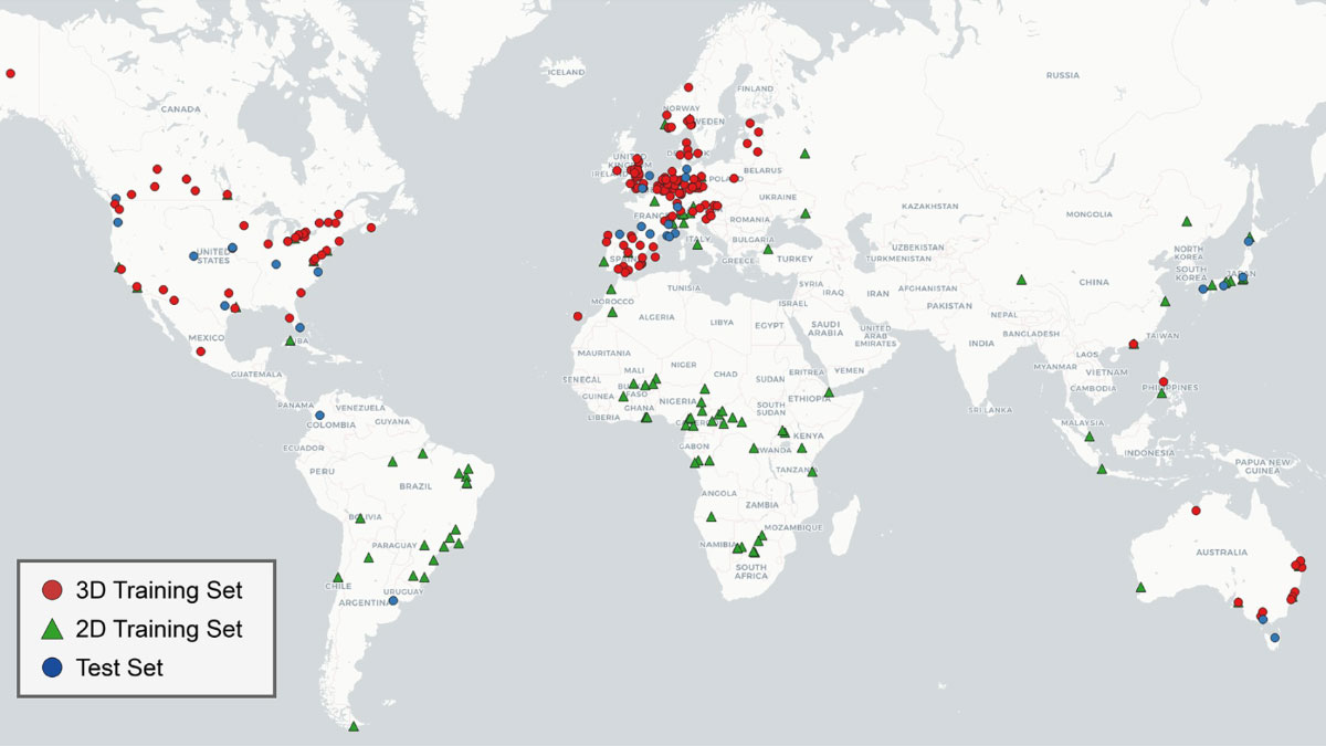 Un mapa gigante en 3D muestra casi todos los edificios del mundo