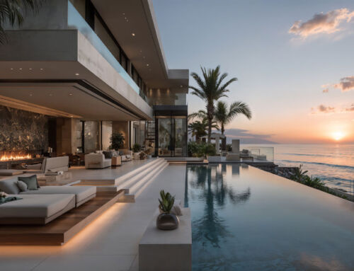 La arquitectura desaparece y queda lo esencial: el horizonte, la luz, el mar…