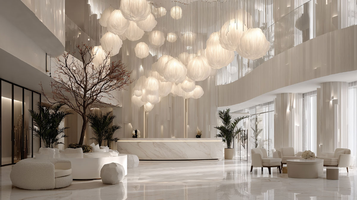Excelsitud en el diseño de interior de un hotel de máxima categoría