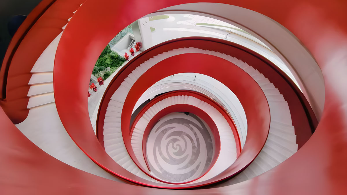 Una escalera de récord, Guangzhou, China