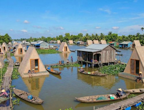 Casas prefabricadas flotantes en Vietnam: cuando la arquitectura se adapta al agua