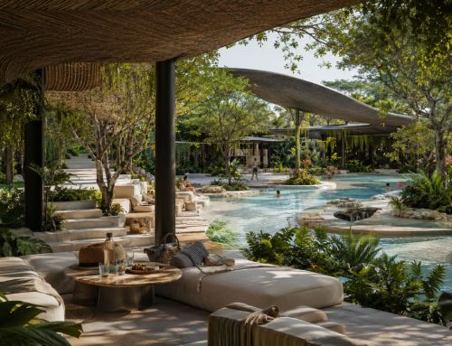 La piscina del hotel o resort se hace jardín habitable