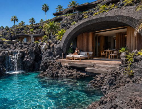 Un resort entre lava y agua
